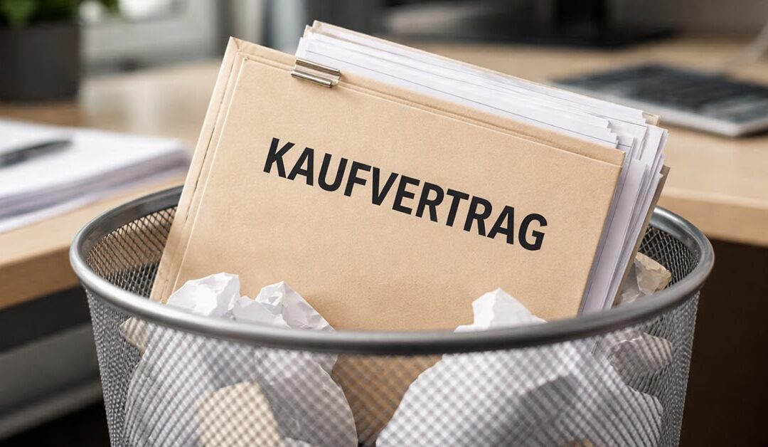 kaufvertrag im müll