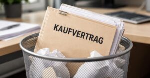 kaufvertrag im müll